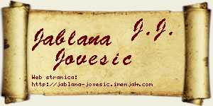 Jablana Jovešić vizit kartica